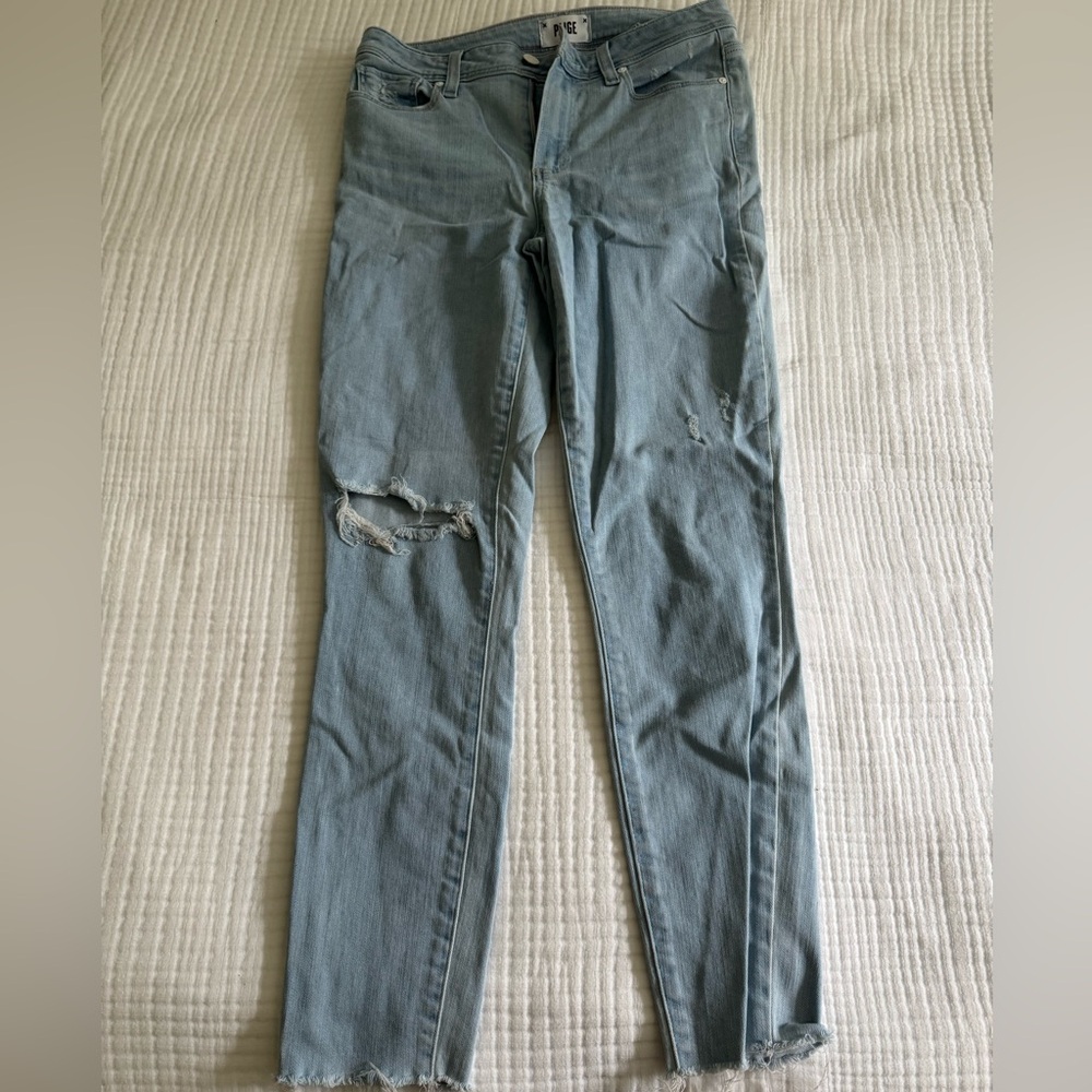 Paige Hoxton Ankle Size 27 Raw Hem Jeans
